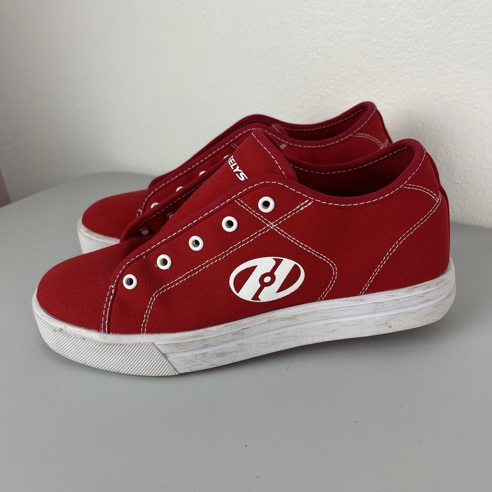 Heelys Women's 8 Red Canvas Skate Shoes No Laces